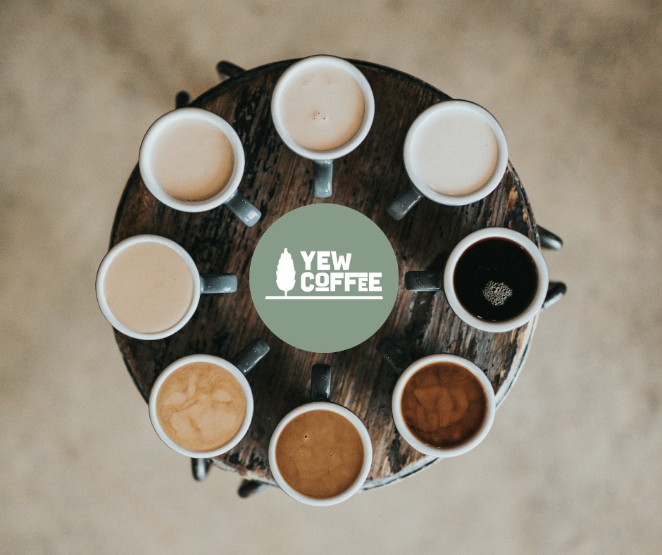 Yew Coffee takeaway cups