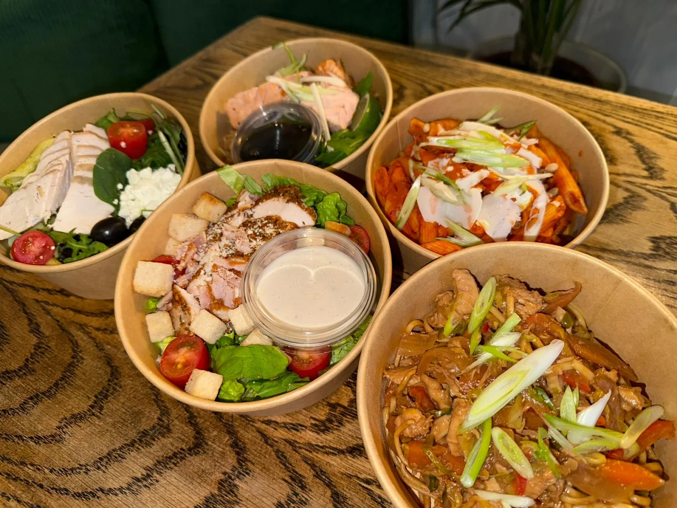 Fresh lunch bowls from Yew Coffee